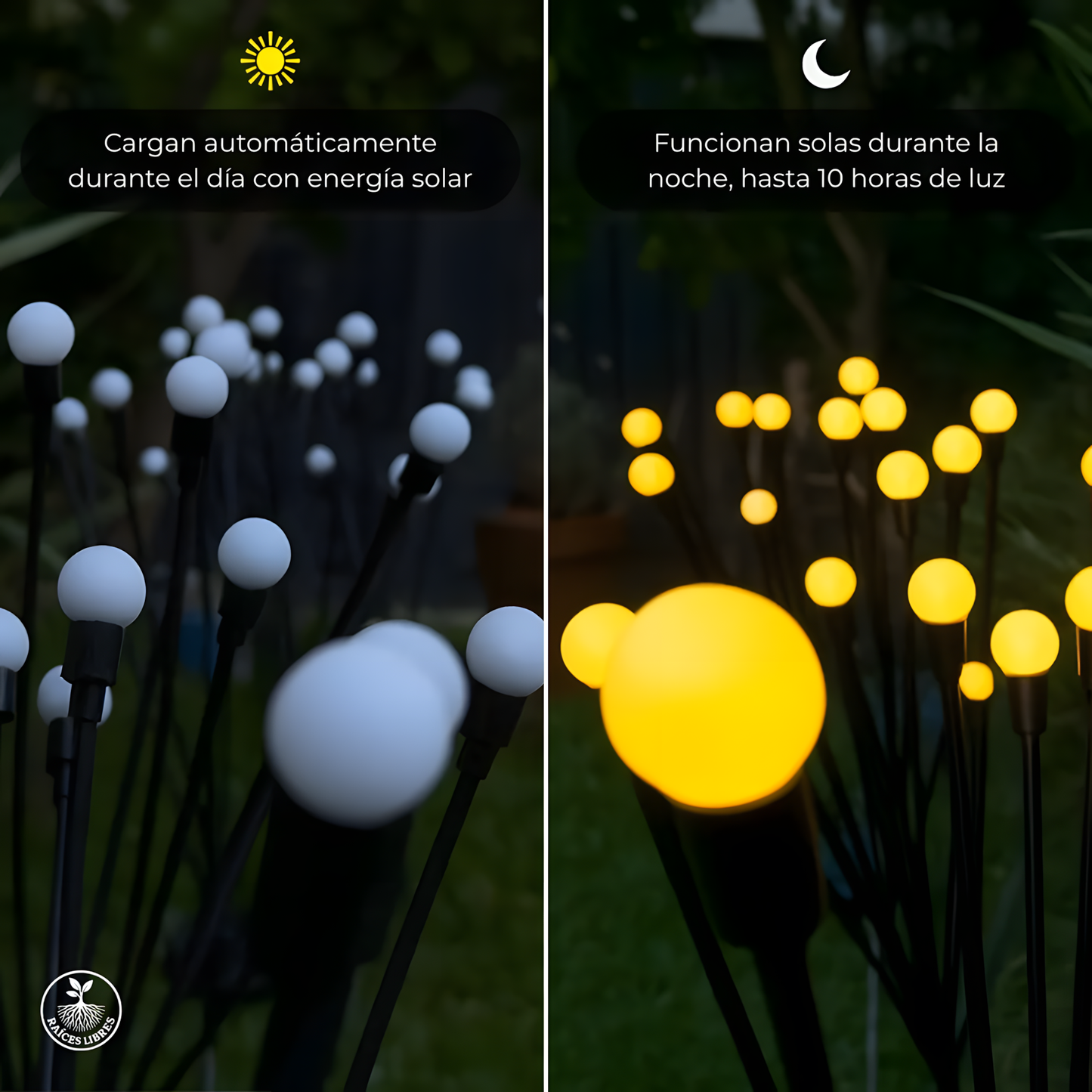 Luces SOLARES Luciernaga 💡- Raíces Libres